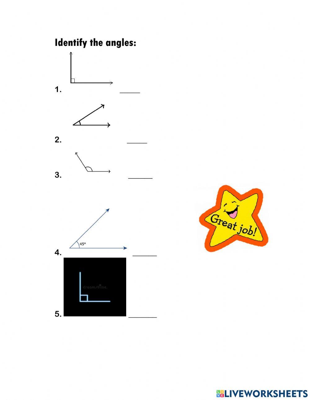 Quadrilaterals and angles identification