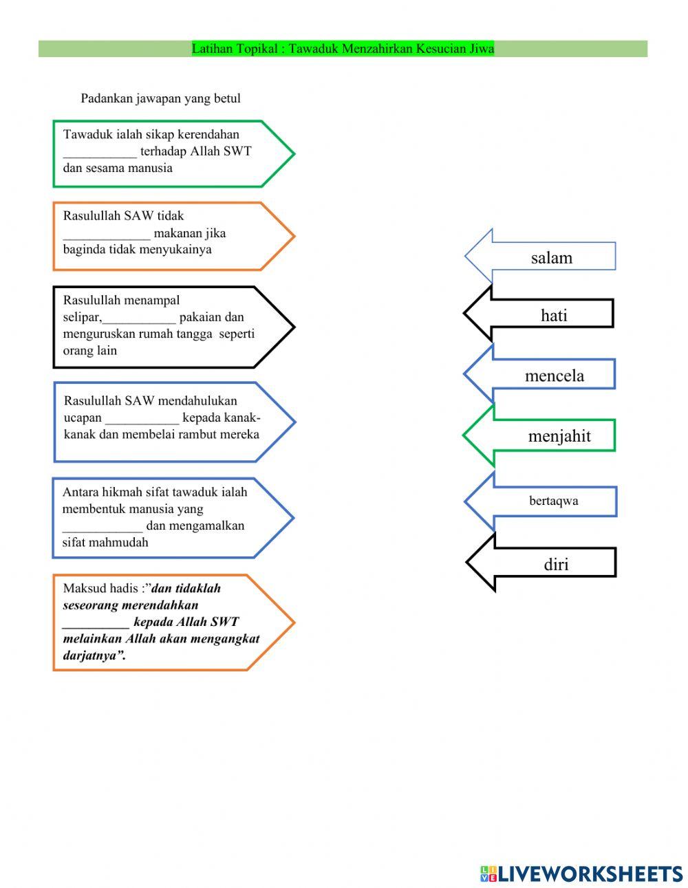 T5 Tawaduk Menzahirkan Kesucian Jiwa