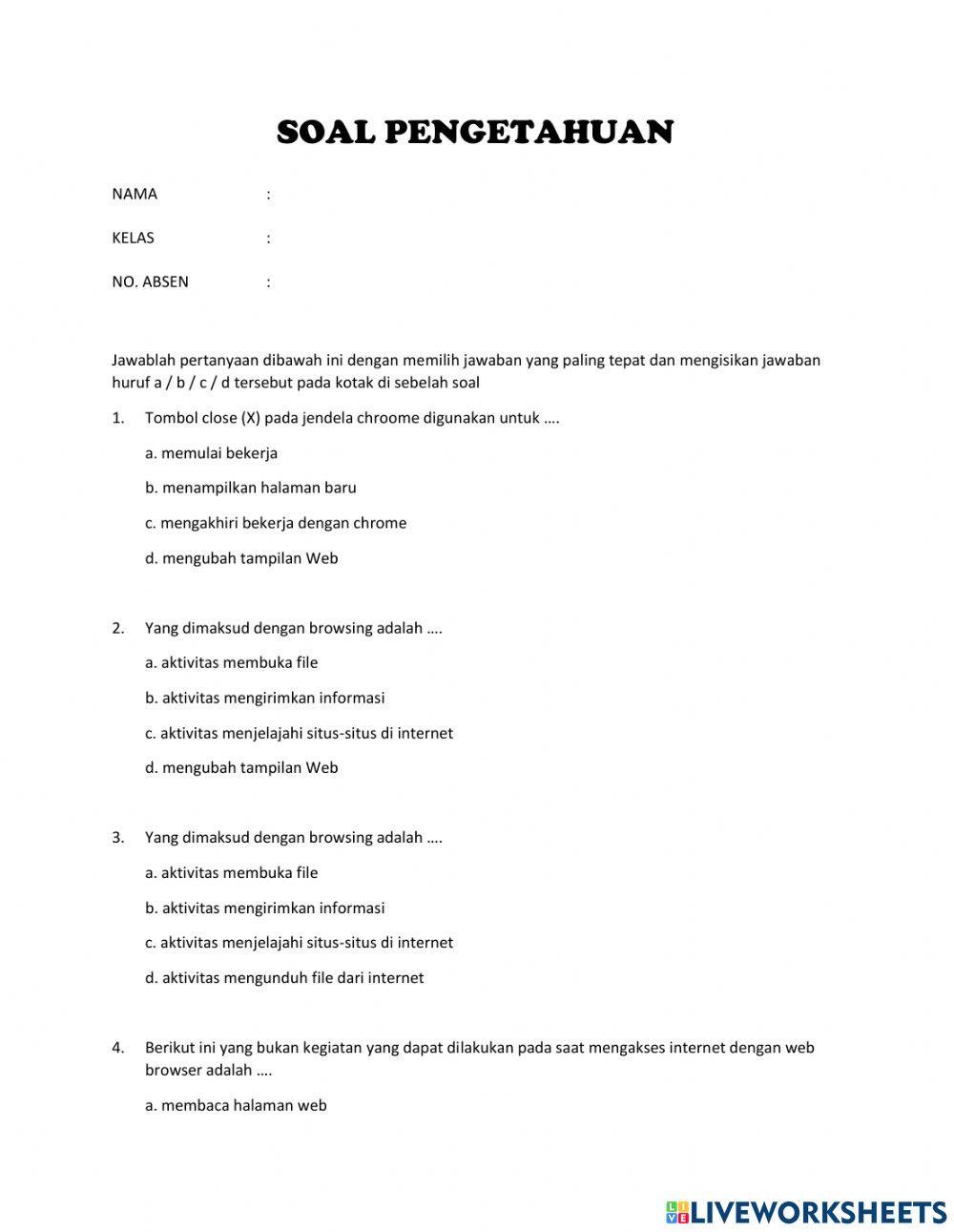 informatika-exercise-live-worksheets