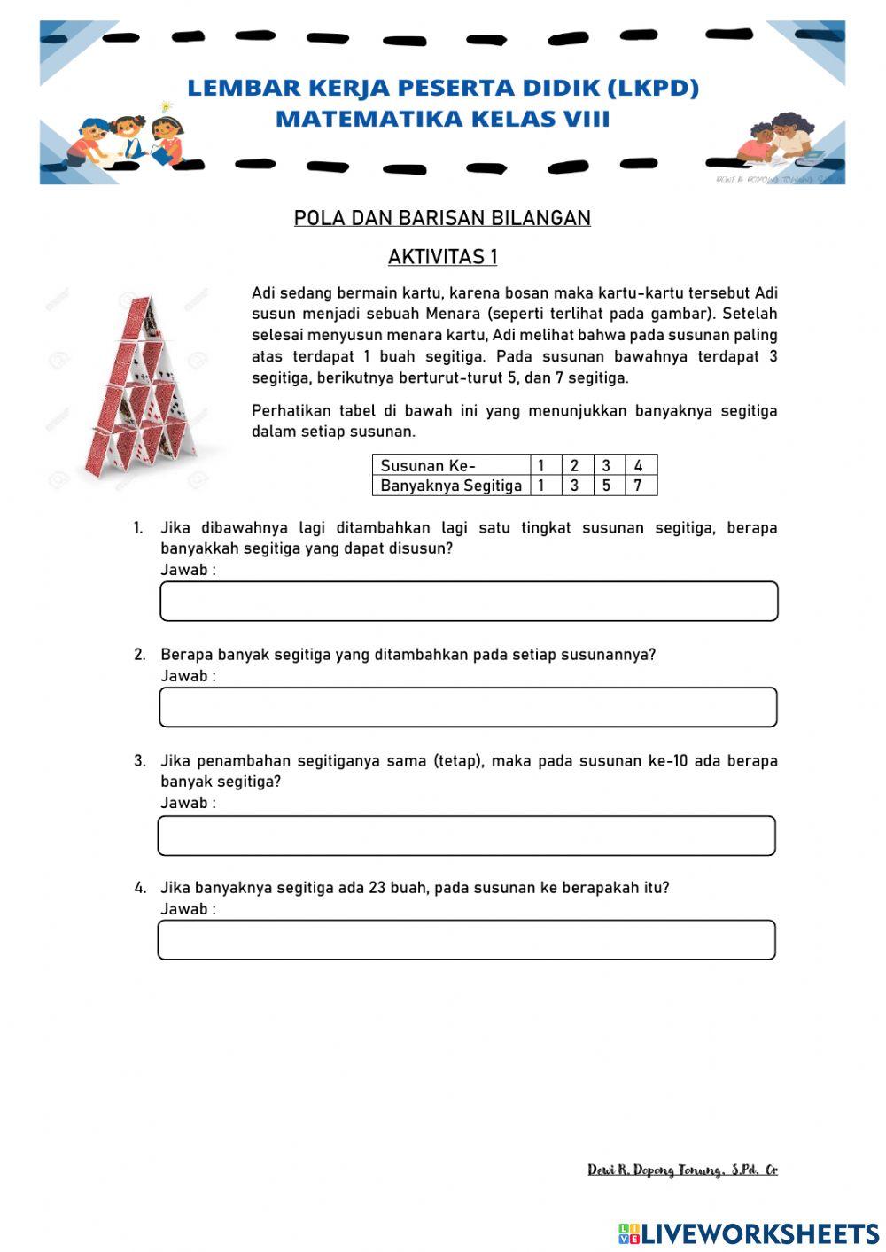 Pola dan Barisan Bilangan