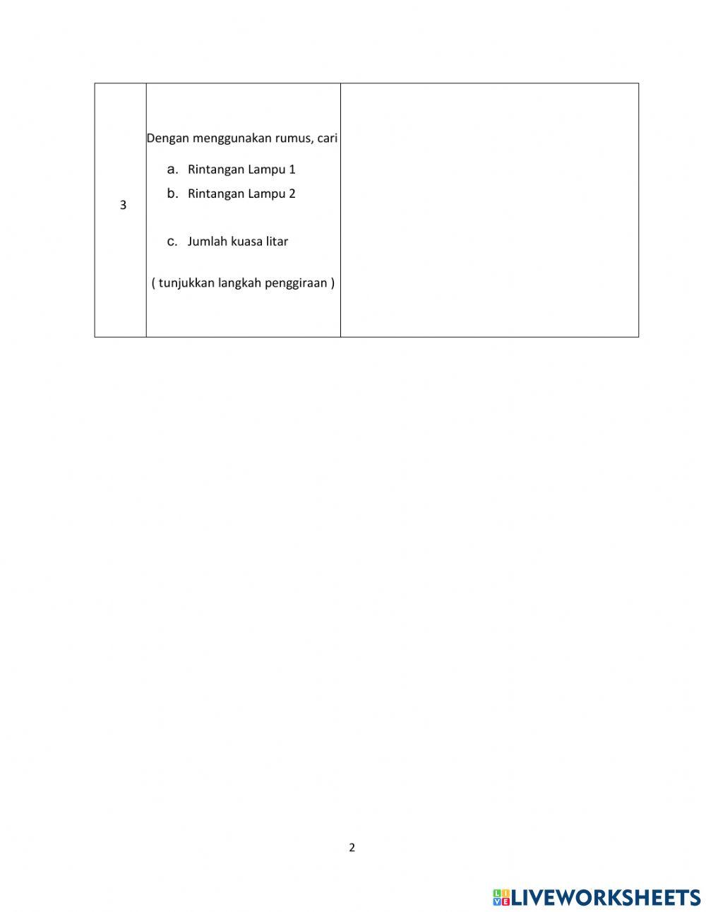 Worksheet 1 mengukur elektrik