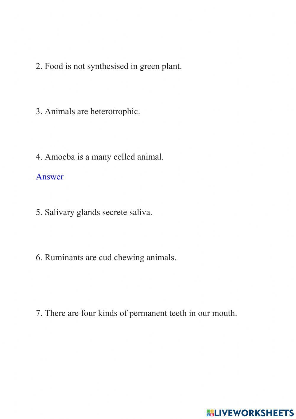 Ch - 2 Nutrition in Animals
