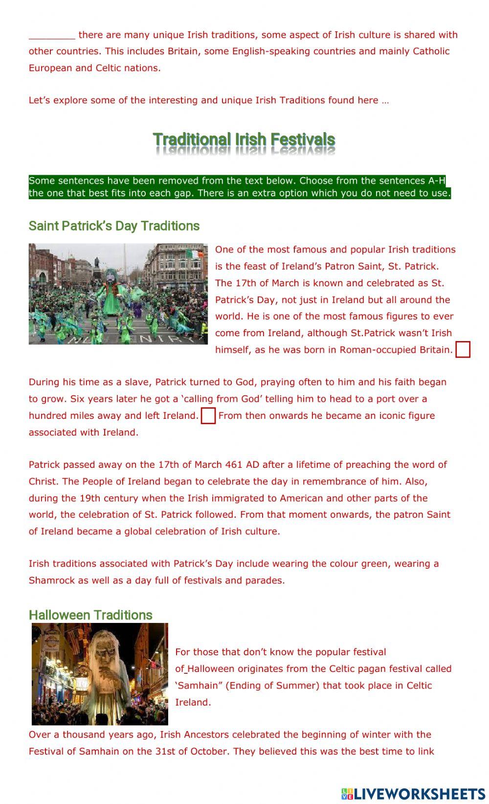 Irish Traditions: Festivals