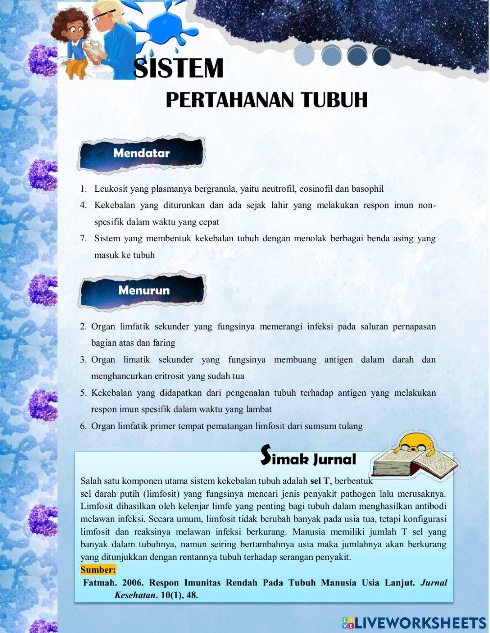 Biologi crossword exercise Live Worksheets