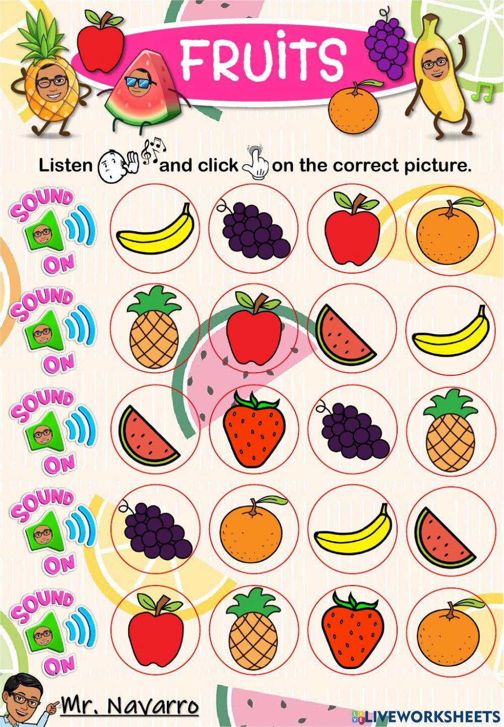 Fruits (Listen and click)