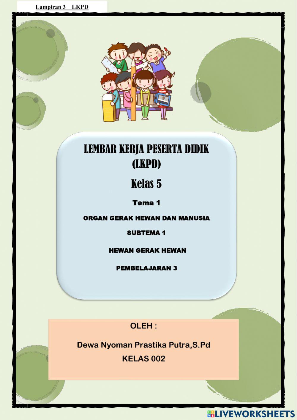 LEMBAR KERJA PESERTA DIDIK (LKPD) Kelas 5