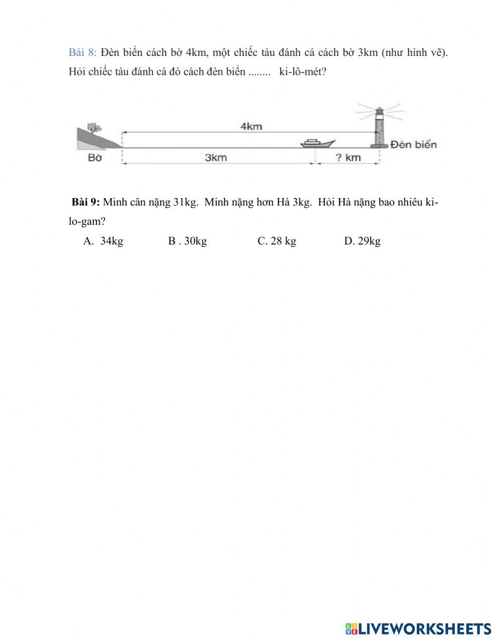 Chủ đề đại lượng
