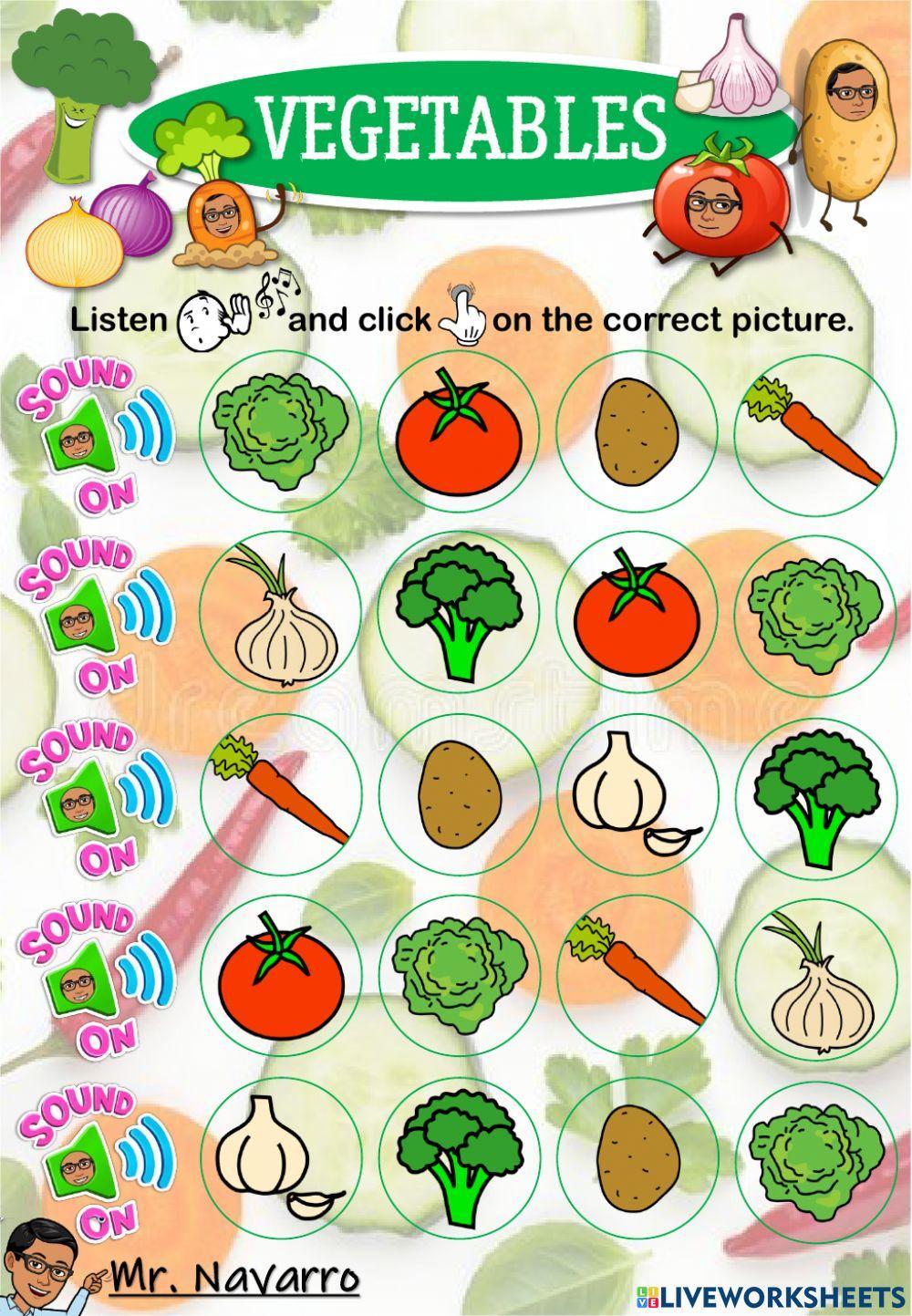 Vegetables (Listen and click)