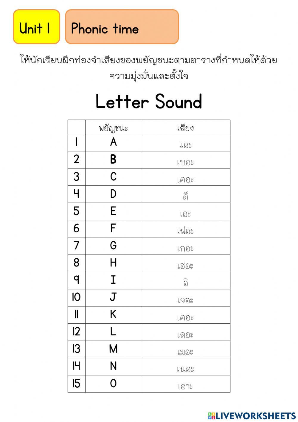 Letter sound