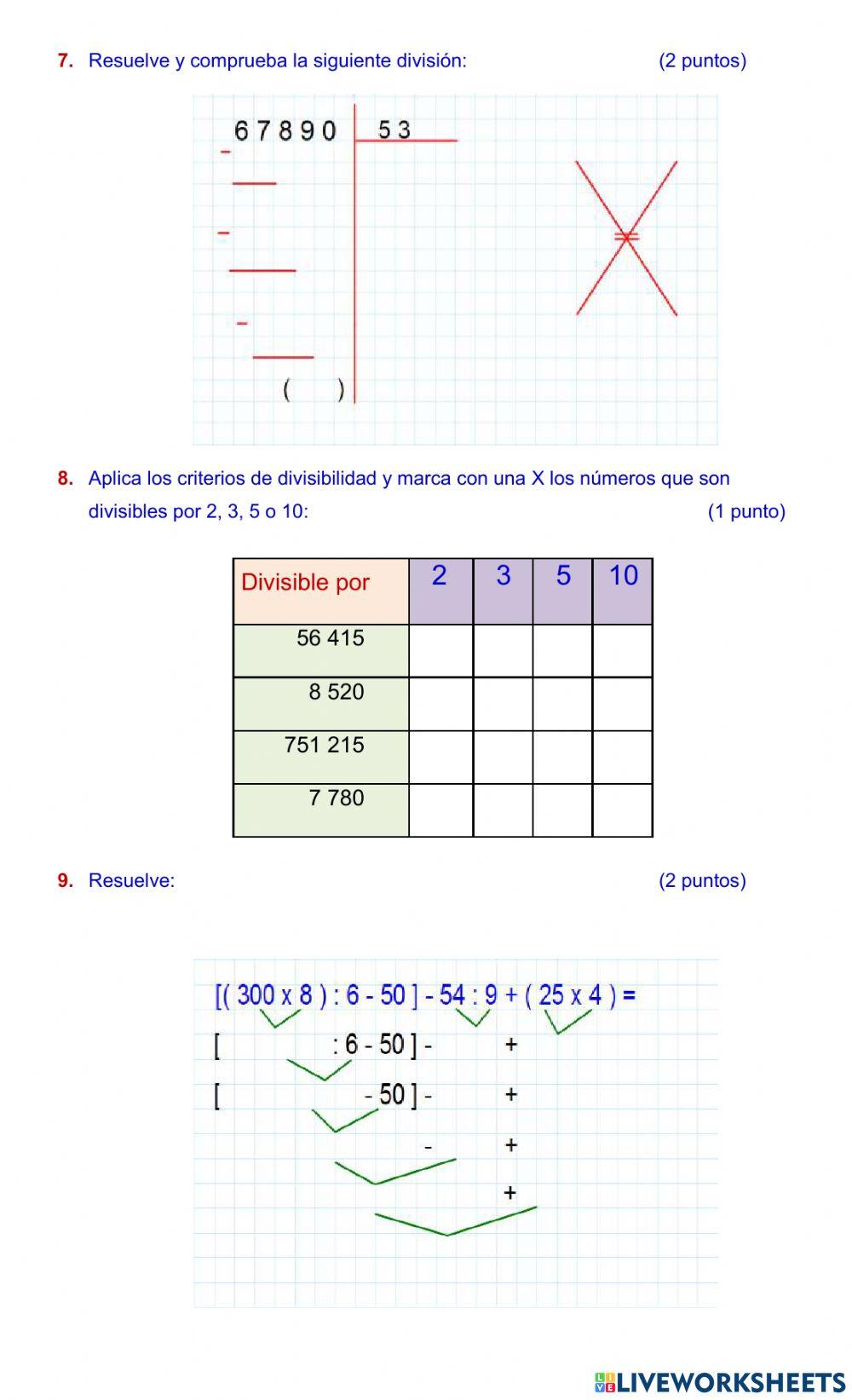 EVALUACIÓN PARCIAL QUINTO DE PRIMARIA 2° TRIMESTRE