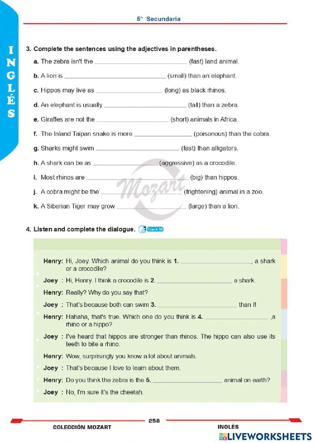 Unidad 5 - inglés 5°