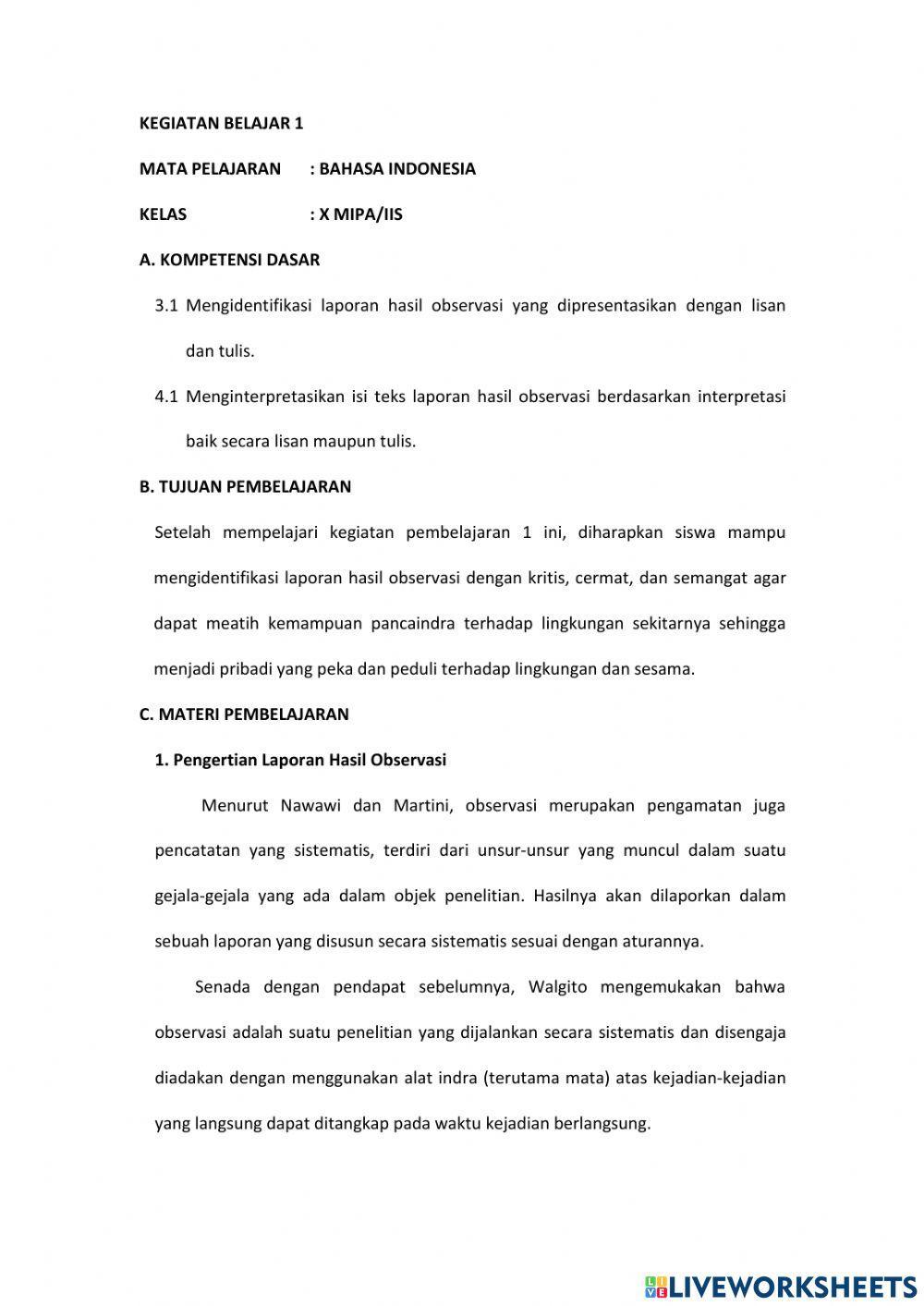 LKPD Bahasa Indonesia