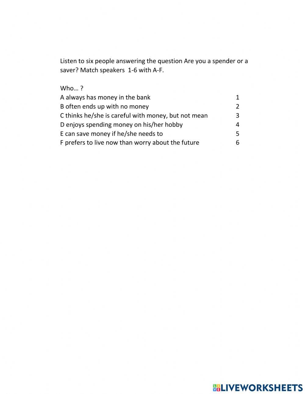 English File int Vocabulary Money