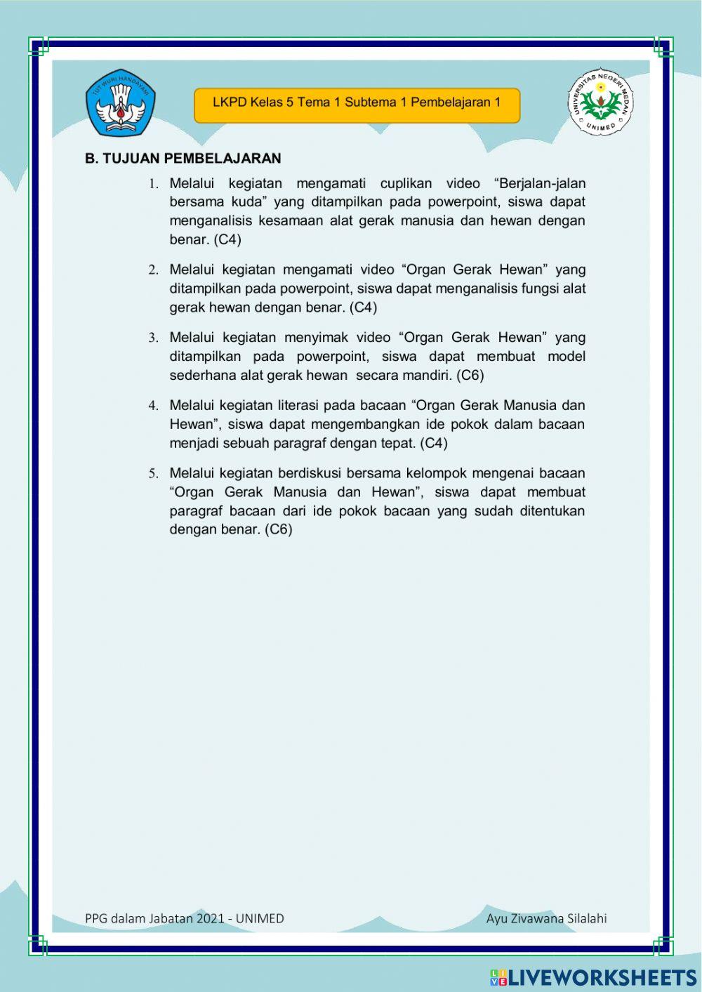 LKPD Kelas 5 (Individu)