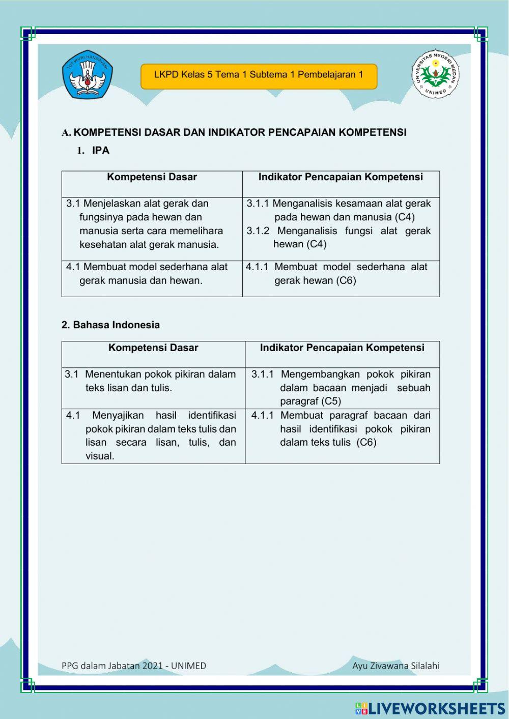 LKPD Kelas 5 (Kelompok)