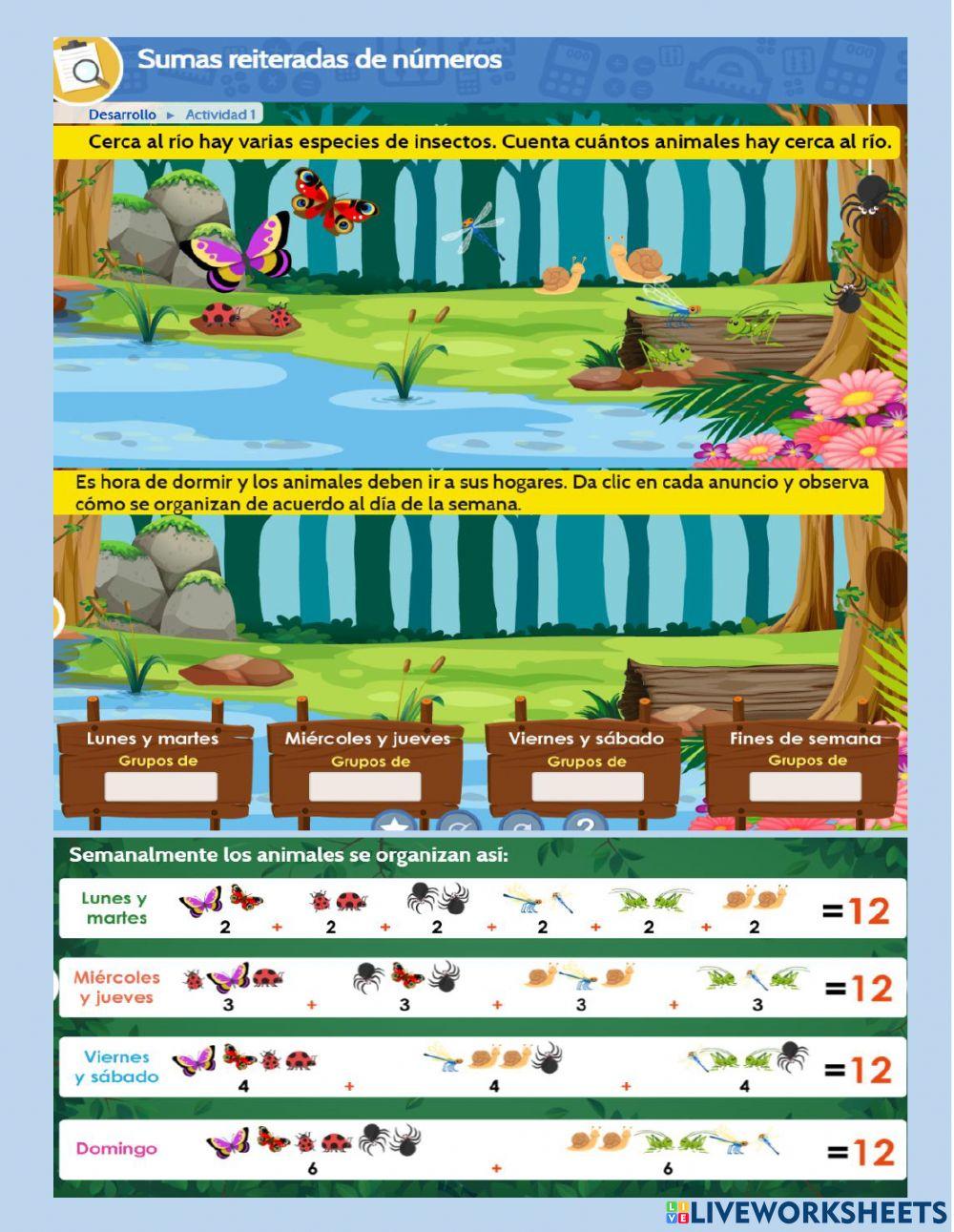 Sumas reiteradas de números