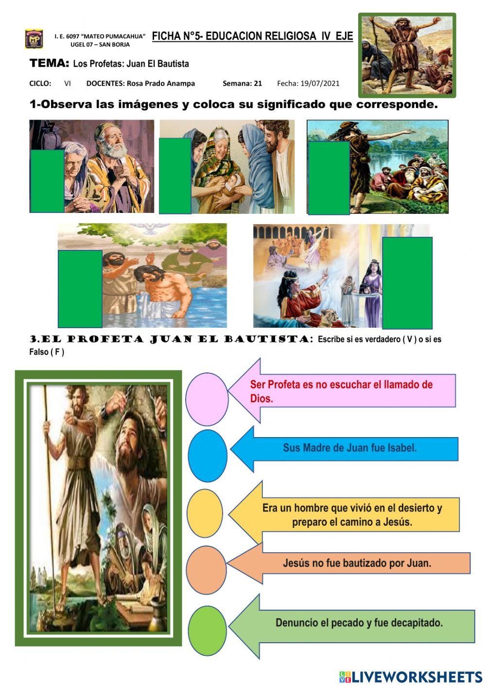 Los profetas:juan el bautista