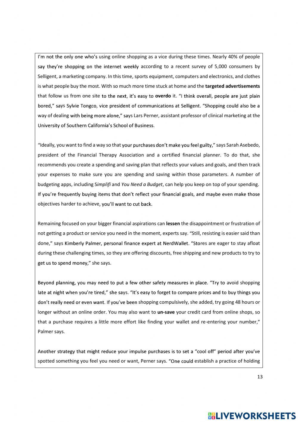 Shopping too much online?