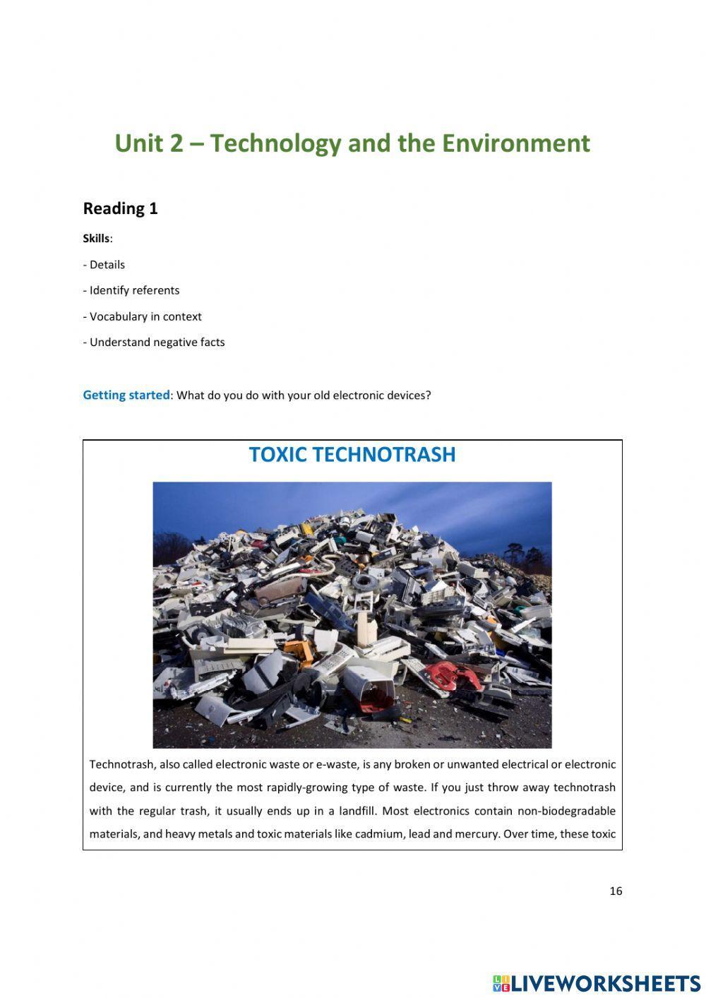 Technology and the environment