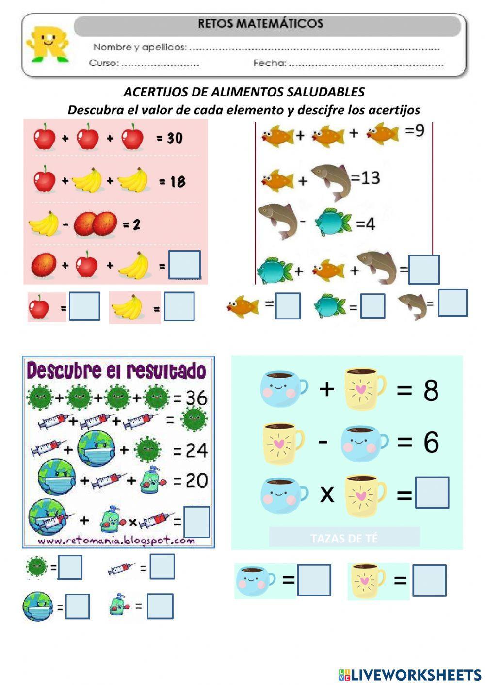 Acertijos con frutas