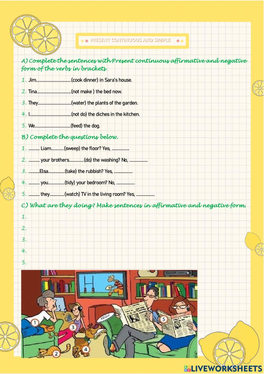 Present simple and present continuous