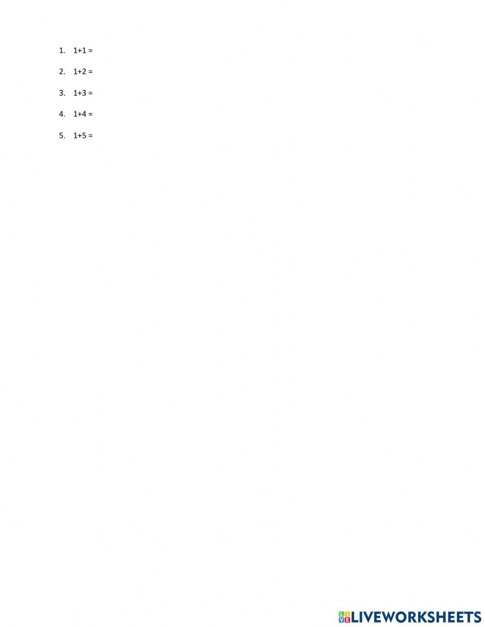Test Math for Grade 1 worksheet | Live Worksheets