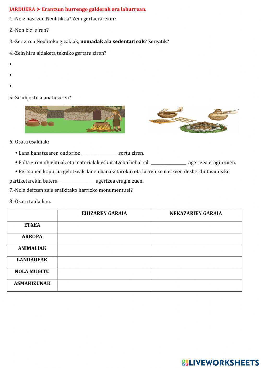 Neolitoko galdetegia