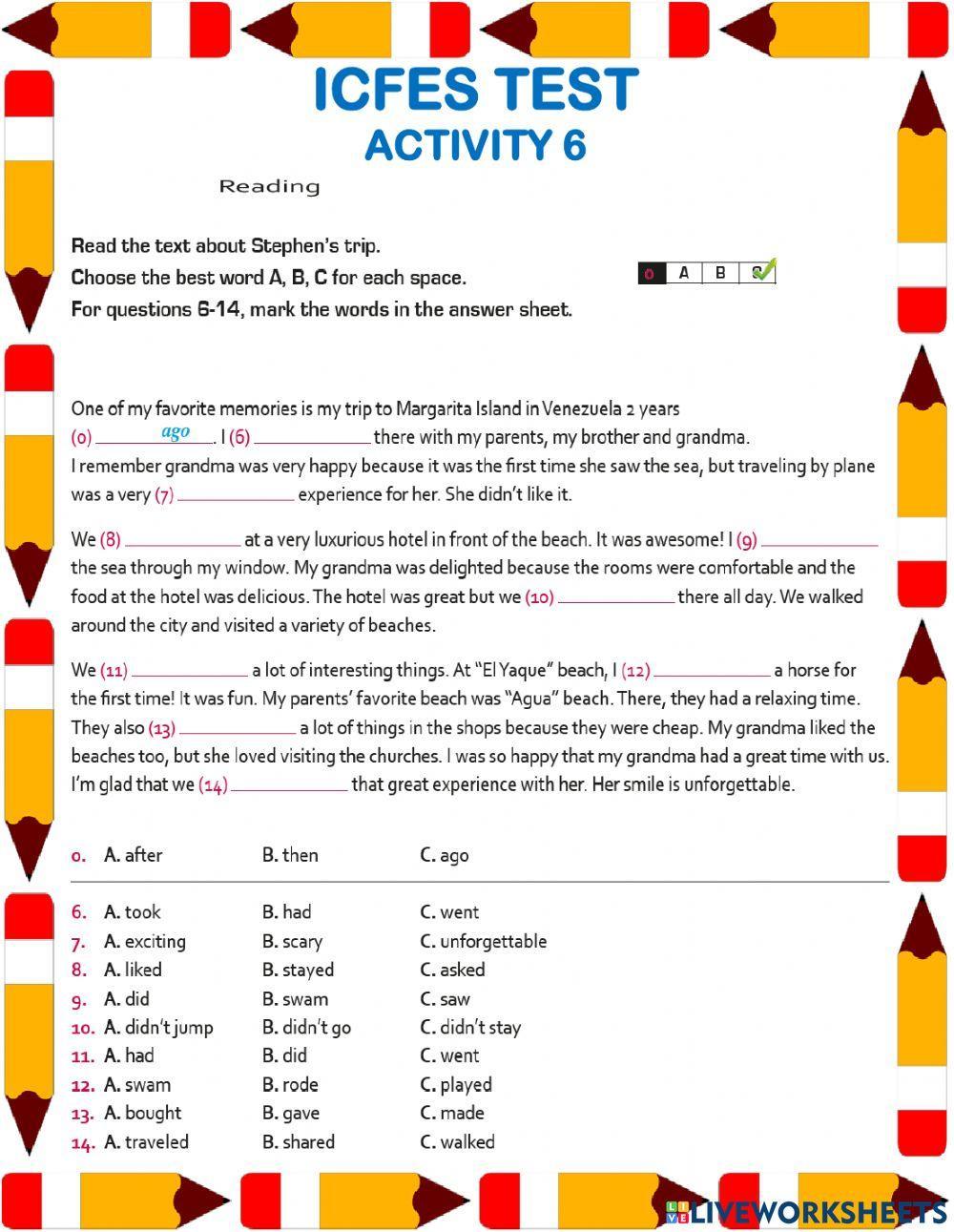 Icfes Test - Activity 6