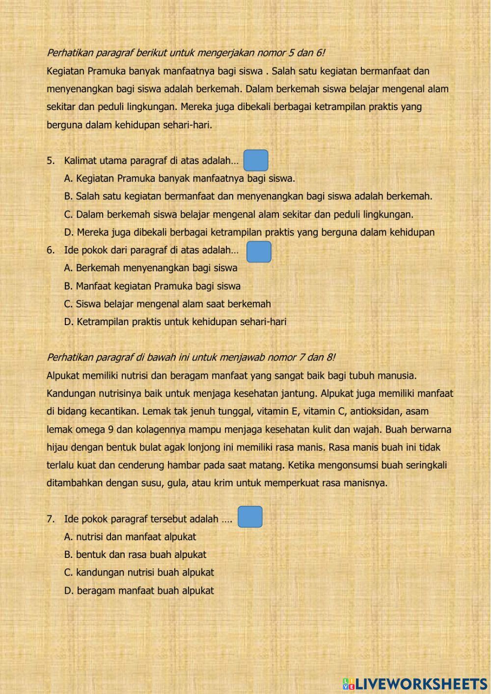 Kalimat utama dan ide pokok