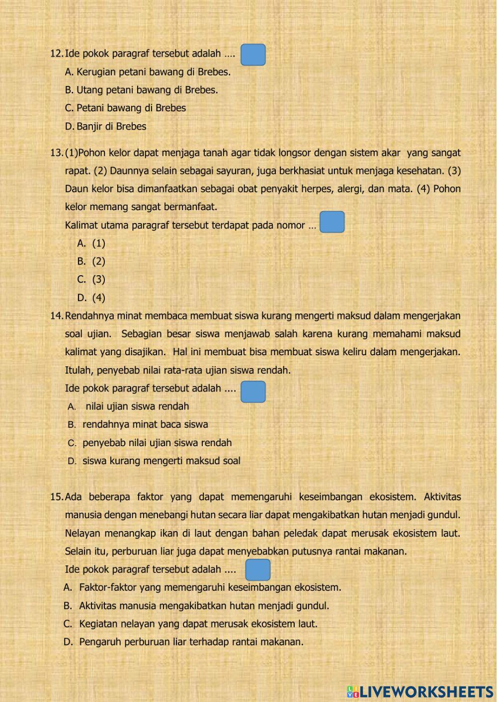 Kalimat utama dan ide pokok