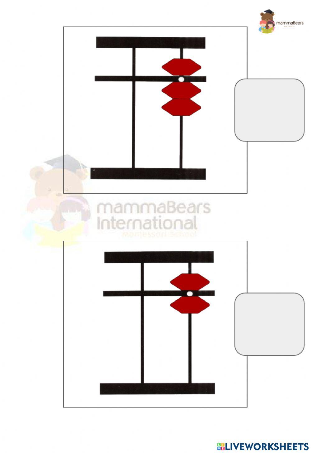 Abacus flashcard reading practice 1-10