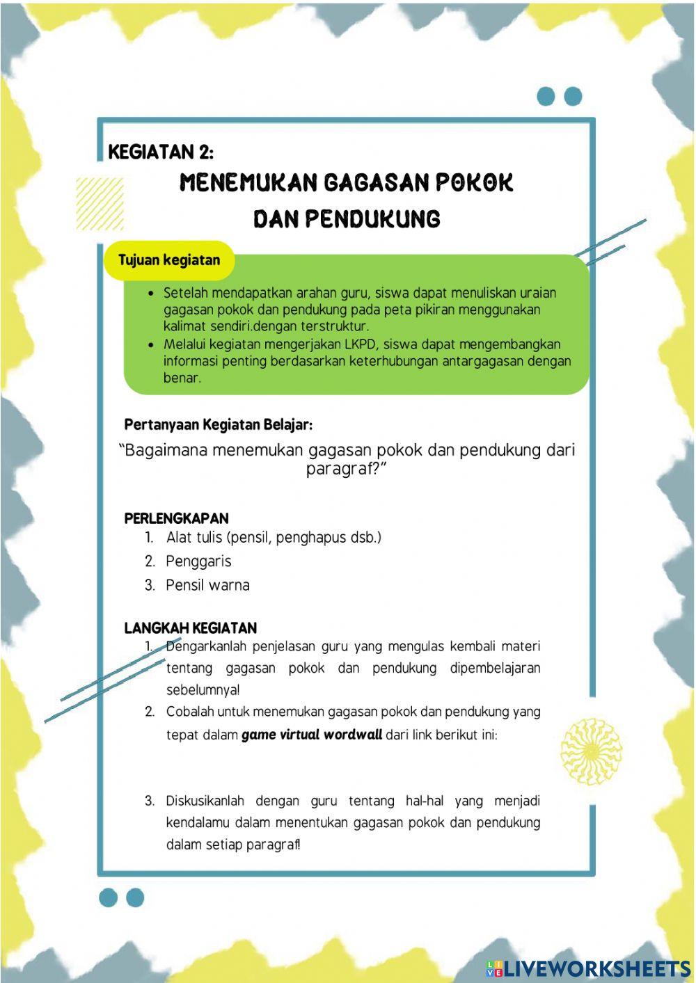 LKPD Kelas 4 Tema 1 Subtema 2 Pemb 3