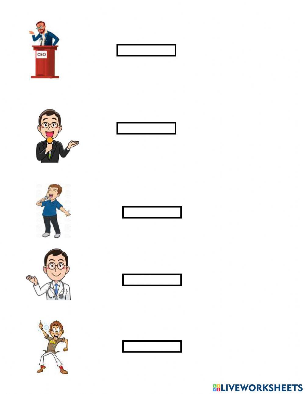 Les Professions au masculin