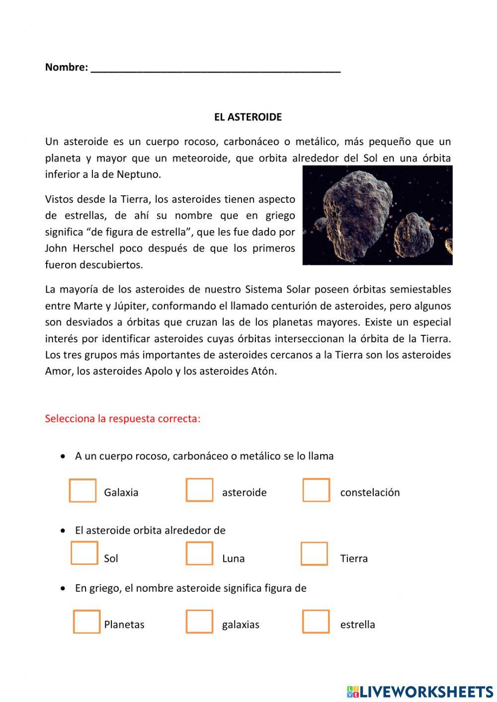 El asteroide