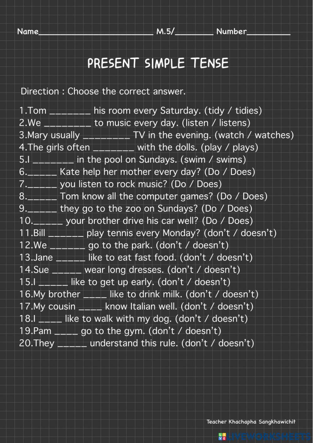 Present Simple Tense