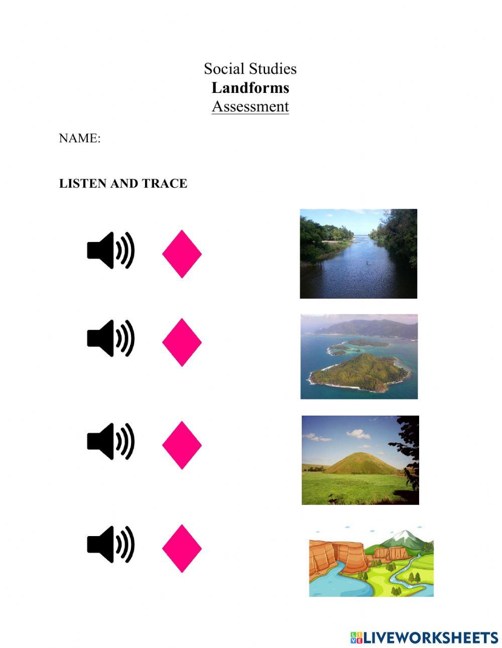 Landforms Assessment
