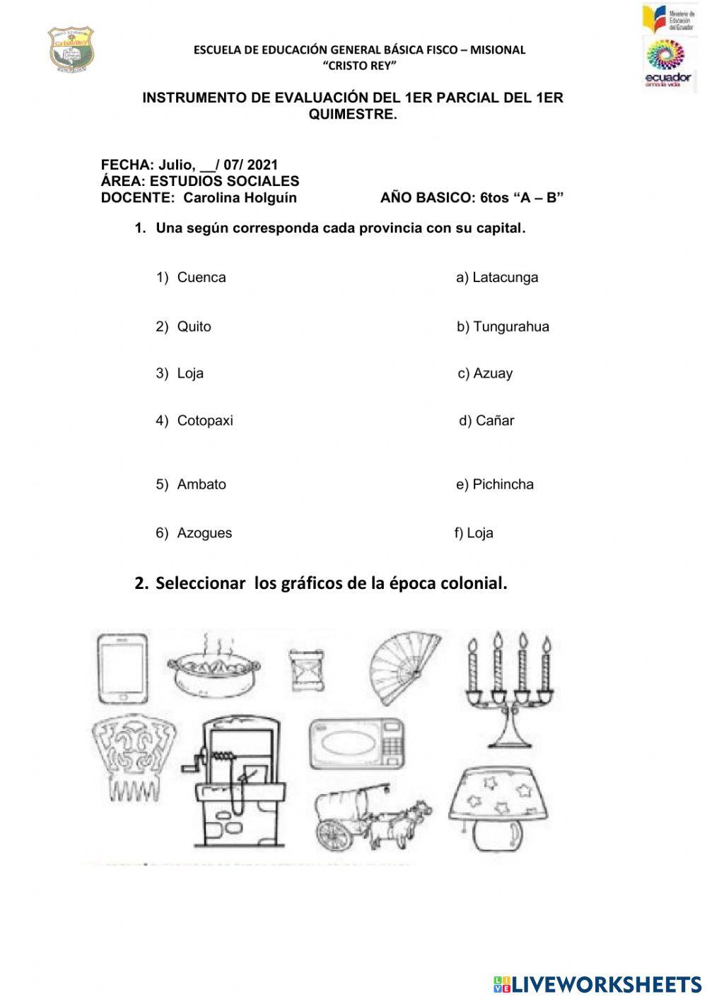 Provincias y capitales