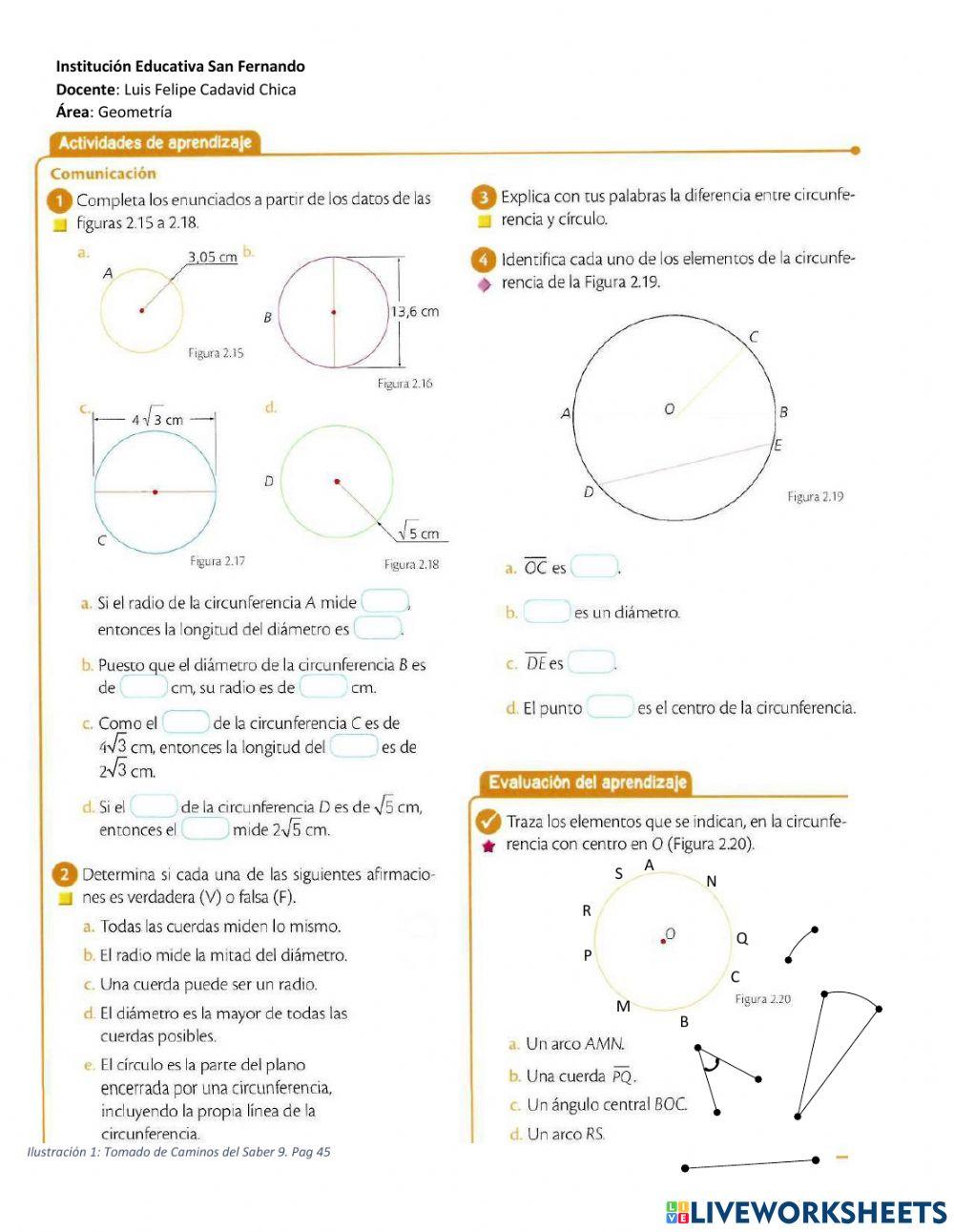 Geometría 9. Circunferencia 1