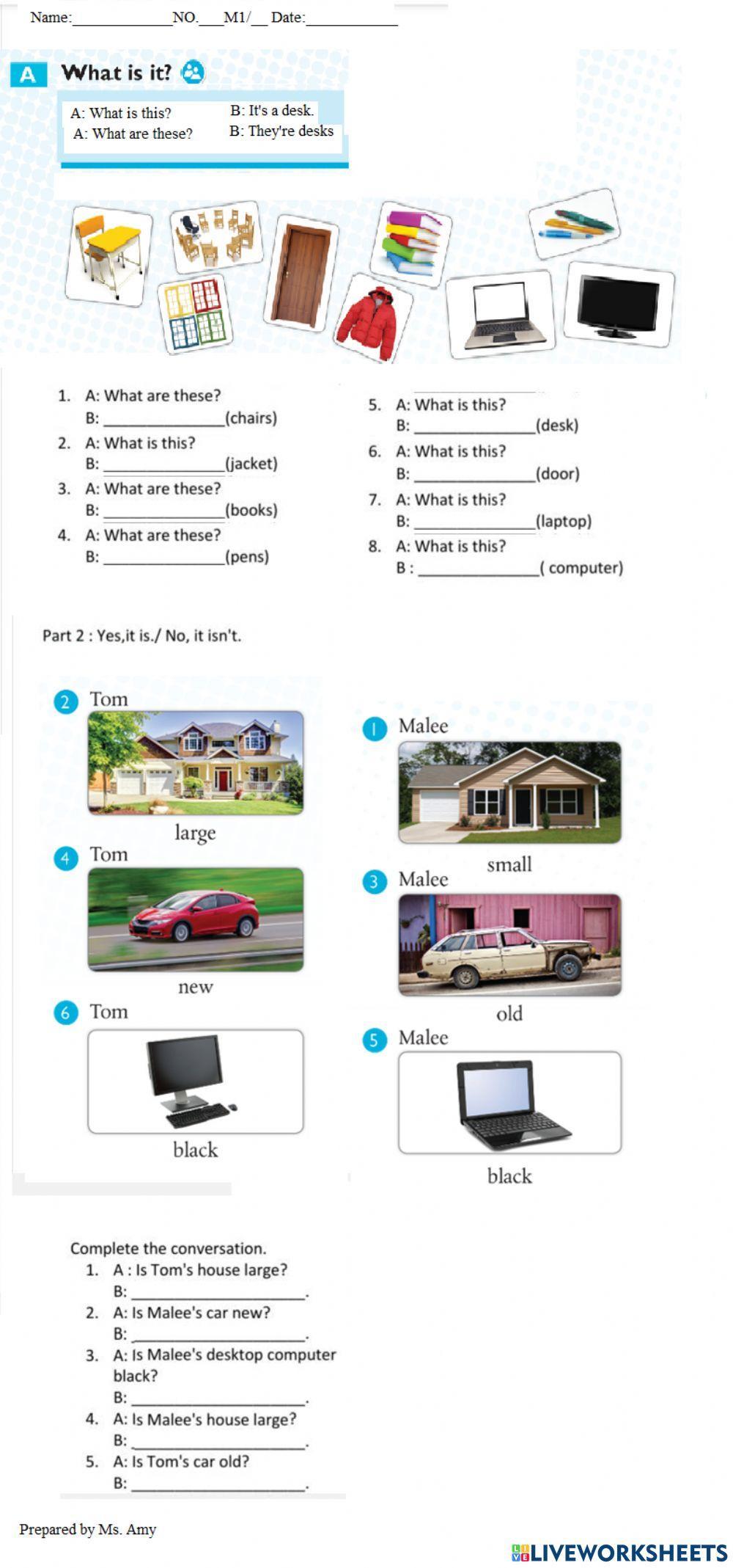 Describing things unit review