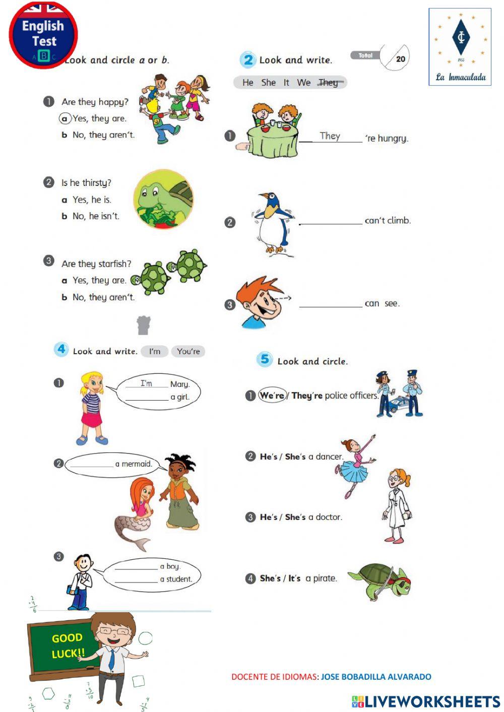 English test Smart Junior 3