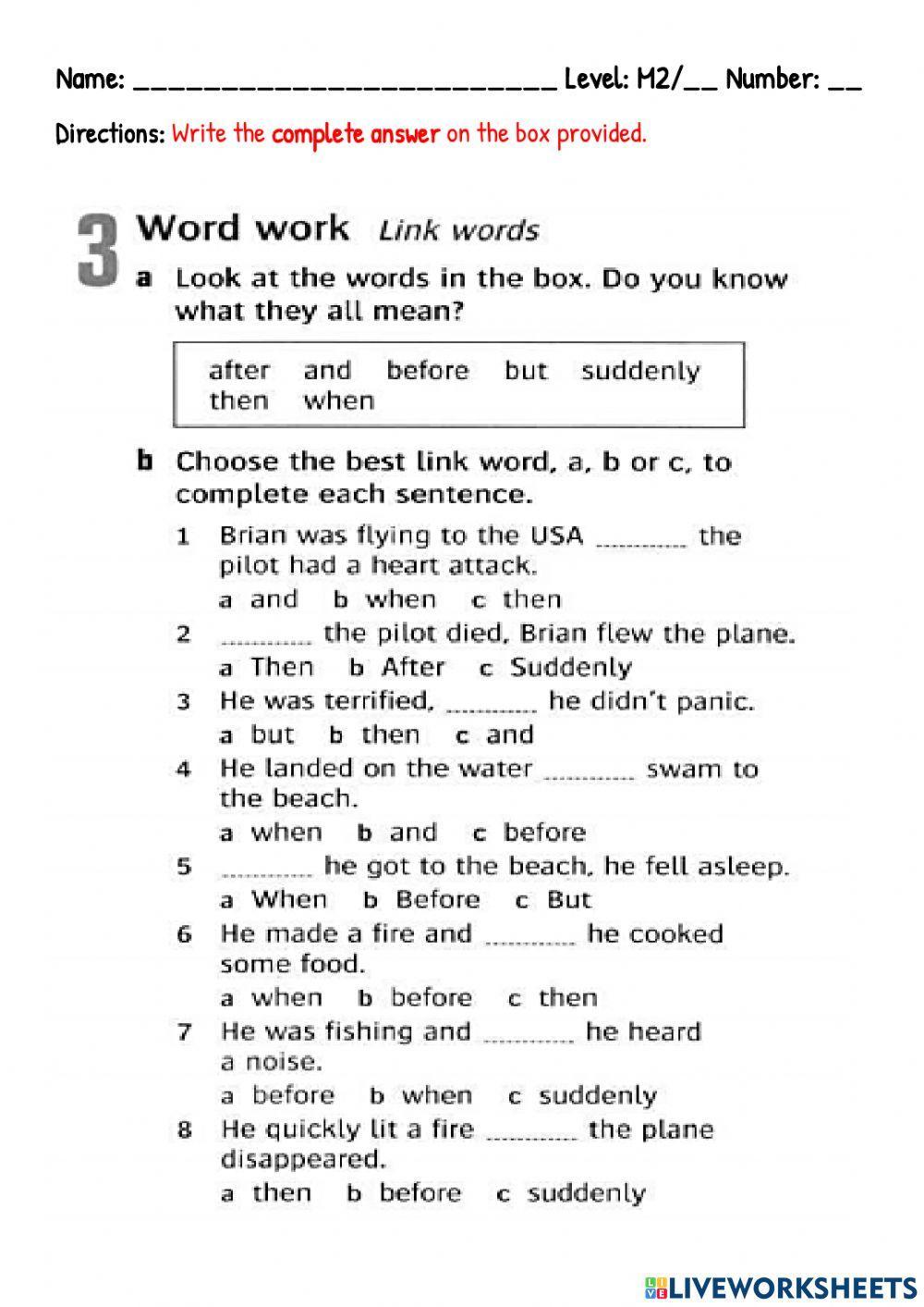 Linking Words