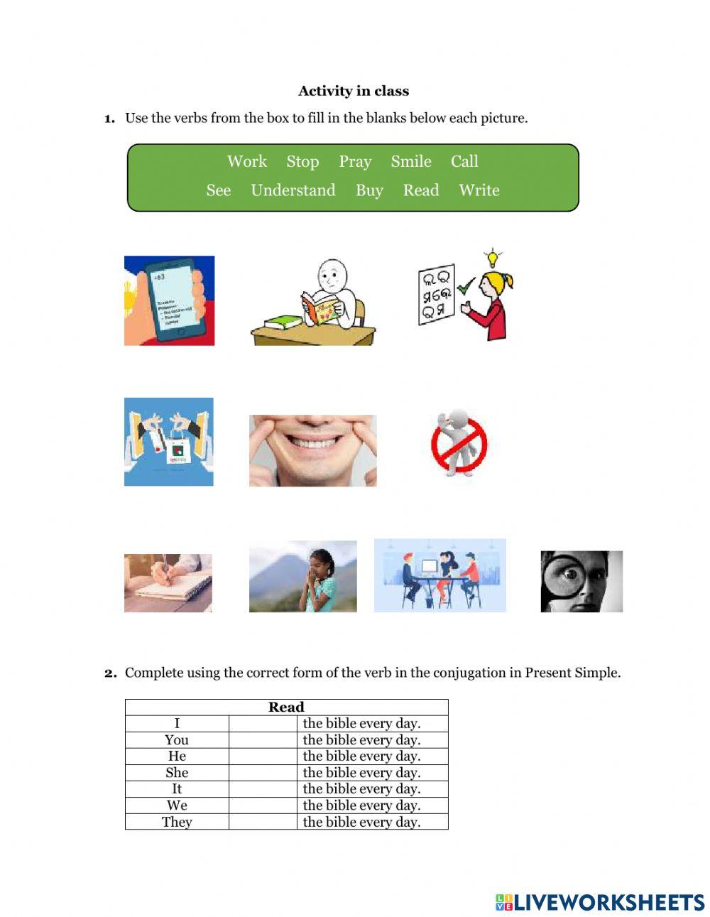 Present Simple practice