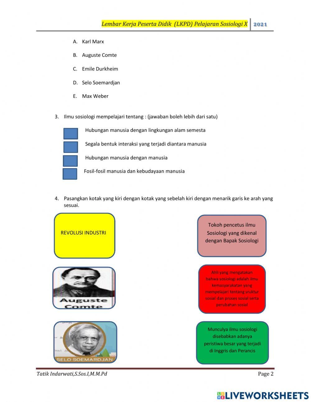 Sosiologi kelas X pertemuan ke-1