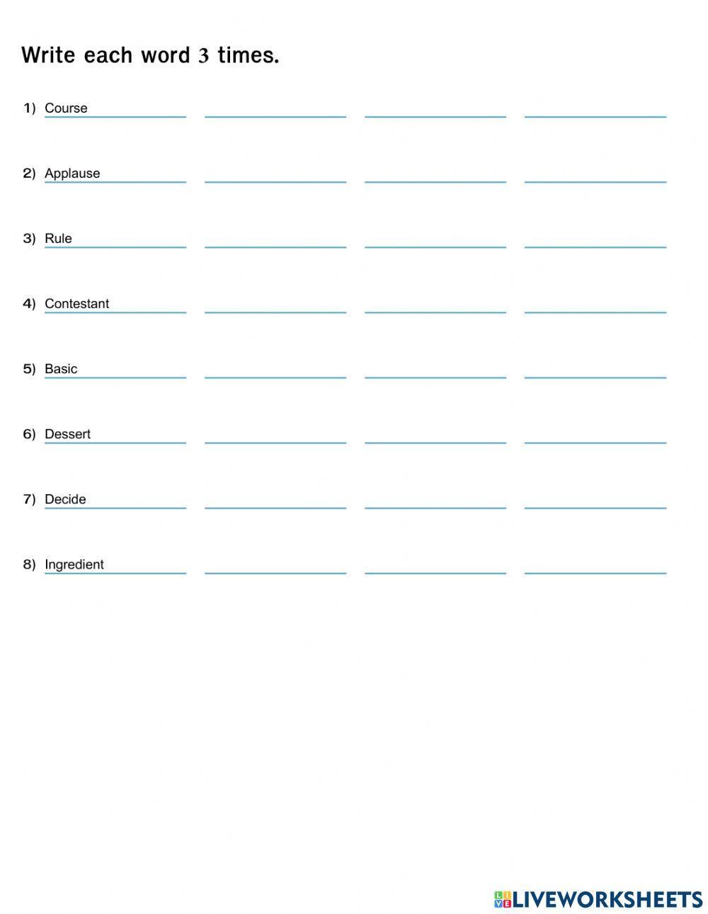 GEP3 9A: Write 3 times