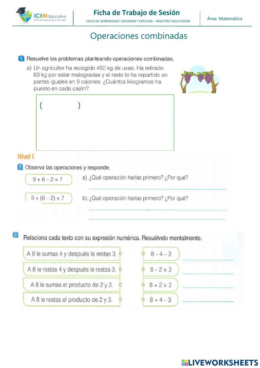 Operaciones combinadas
