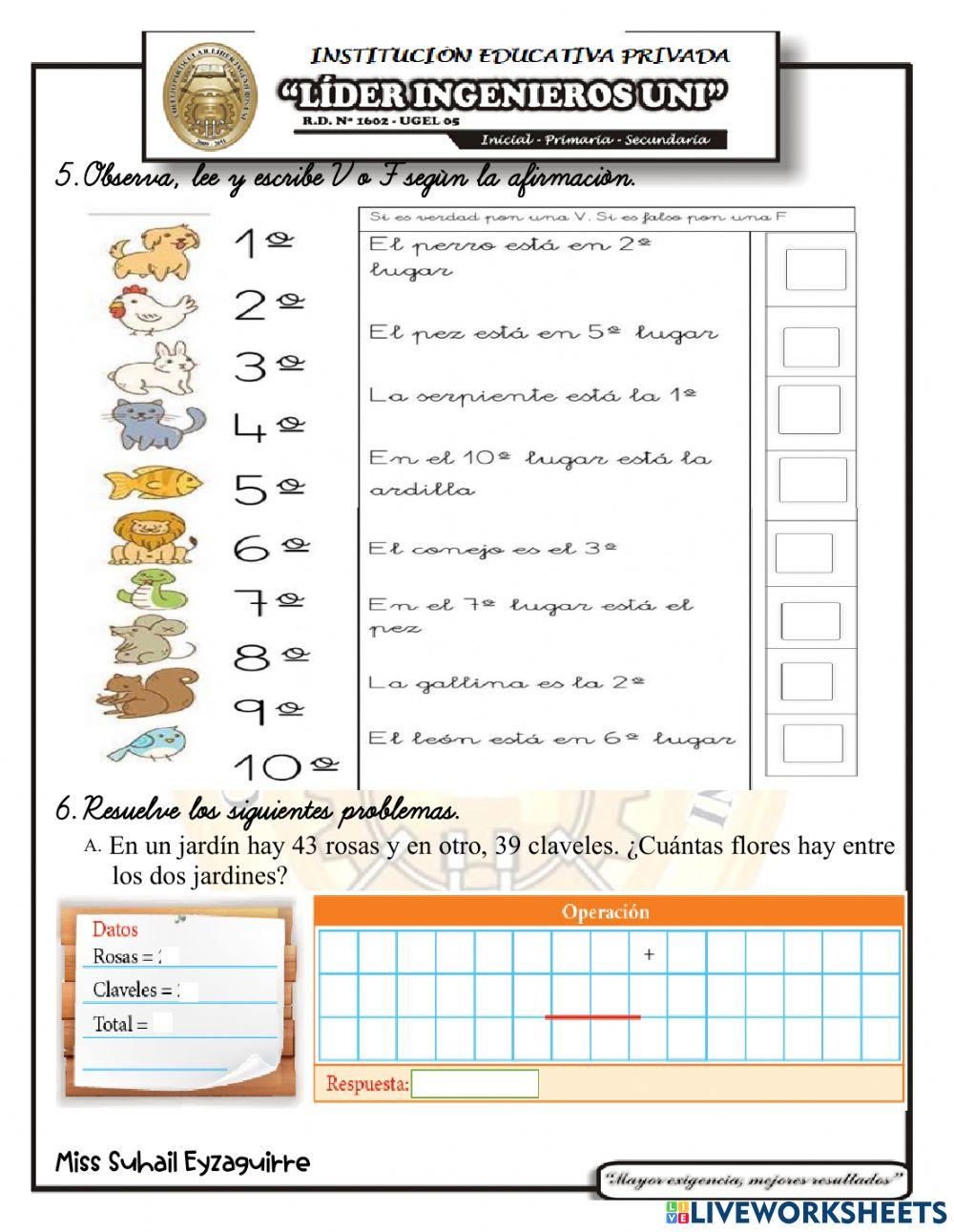 Examen de aritmetica IV UNIDAD