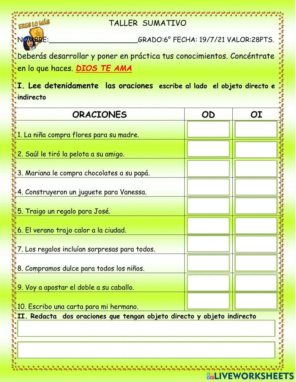 Complemento del Predicado