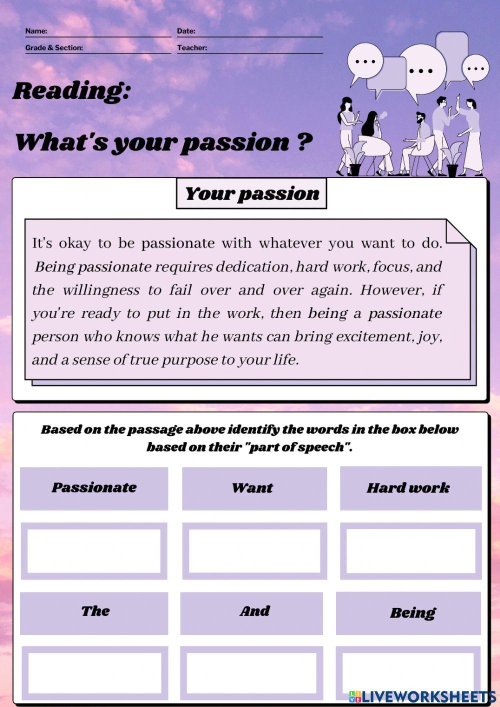 What's your passion ?