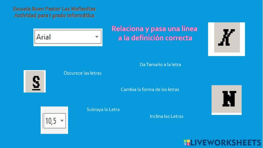 Comandos en Fuente de Word