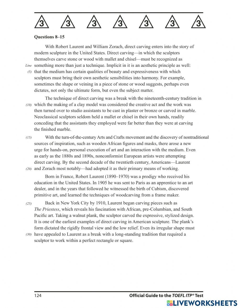 Toefl itp Reading Q8-15